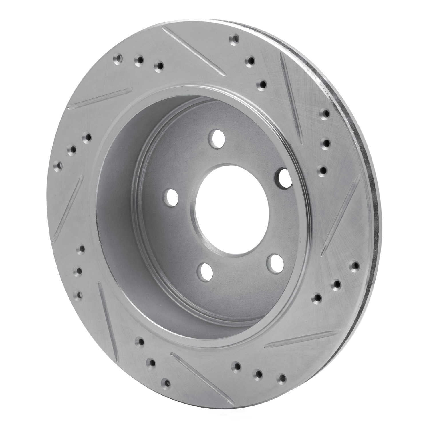 Dynamic Friction Company 631-56020L DFC Brake Rotor - Drilled And Slotted - Silver
