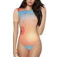 thumbnail image 2 of Picia The Sunset of Dandelion Womens One Piece Swimsuits Modest Tummy Control Bathing Suits Lace Up Slimming Swim Suit-Small, 2 of 9