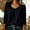 A1_Black, variant on Womens Plus Size Gauze Shirts 3/4 Sleeve Cotton Linen Crewneck Pullover Tops Empire Waist Flowy Peplum Loose Tunic Blouses Lightweight Gauze Dressy Casual Office Work Basic Shirts Black L