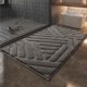 thumbnail image 3 of Xihbxyly Alfombrilla de Baño Flocada, Material Absorbente Supersuave, Secado Rápido y Diseño Antideslizante, Protege El Suelo Del Baño, Diseño de Bloques Moderno, Fácil de Limpiar, Tamaño 50 X 80 Cm., 3 of 3