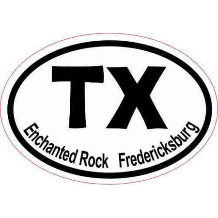 3 x 2 Oval TX Enchanted Rock Fredericksburg Sticker Luggage Decal
