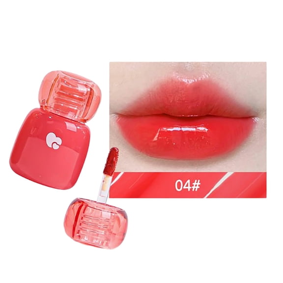 Kokovifyves Long Lasting Color Lock Lip Gloss with Mirror & Non-Slip Formula 4.5ml Daily Lip Cosmetic Lip Product