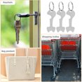 thumbnail image 3 of OULII 6Pcs Stainless Steel Trolley Token for Shopping Carts and Keys with Keyring, 3 of 8