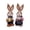 🥝 Black_New#1069, variant on Easter Bunny Figurine Set - Handcrafted Straw Standing Bunny Couple Tabletop Statues, Rustic Home Style Spring Decor Ornament, Indoor Outdoor Easter Decoration