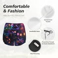 thumbnail image 4 of Vsdgher Glowing Chameleon Fantasy Art Athletic Shorts for Women, Women's Running Double Layer Shorts, High Waisted Yoga Shorts, Workout Athletic Shorts-Small, 4 of 7