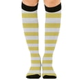 thumbnail image 4 of Sales Today Women Over Knee High Socks Under $2 GIJNRIUIUA Black Knee-High Socks Fashion Breathable Striped Holiday Atmosphere Long Stockings Leg Warmers, 4 of 7