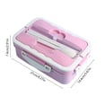 thumbnail image 3 of Dvumao Wheats Straw Lunch Box, Microwave Safe Bento Box with Built-in Cutlery Slot, Portable Container for School & Office, 3 of 6