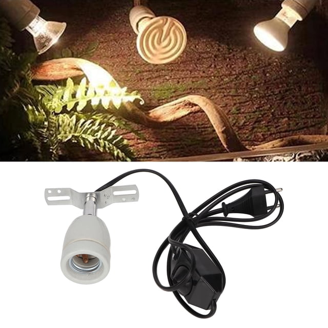 Portalámparas De Cerámica Para Reptiles, Casquillo Giratorio De Cobre Puro, Soporte De Luz De Calor Para Reptiles Interior E27, Flexible, Resistente A Altas Temperaturas Para Luz
