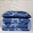thumbnail image 5 of Manfei Retro Camouflage Twin Comforter Sets, Vintage Camo Bedding Set, Sky Blue, Blue Reversible, 2 Pieces, 1 Comforter and 1 Pillowcase, 5 of 7