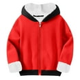 thumbnail image 6 of UAMVSH Girls Fleece Lined Unisex Hoodies Warm Full Zip up Hooded Jackets Fall Winter Long Sleeve Sweatshirts Tops with Pockets(14-15 Years,Red), 6 of 7