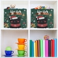 thumbnail image 6 of Yayeee 2 Pack Canvas Storage Basket with Handles for Shelves Fabric Bins Closet Organizer, Christmas Cat, 6 of 8