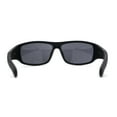 thumbnail image 4 of Mens Xloop Classic 90s Sport Wrap Plastic Sunglasses Matte Black, 4 of 4