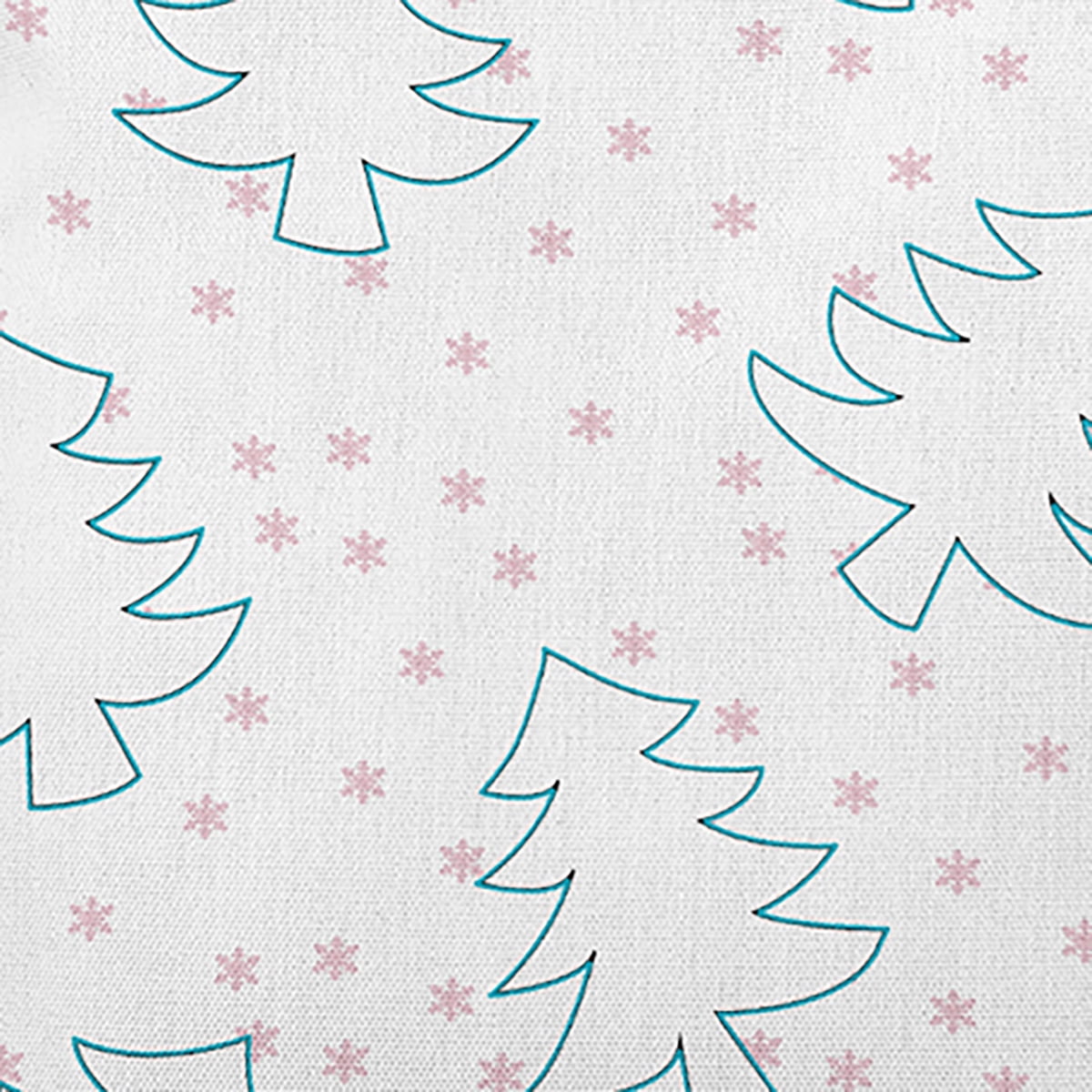16" x 16" Simply Daisy Tree Outlines Polyester Indoor/Outdoor Pillow, Light Pink Qty 1