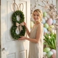 thumbnail image 6 of KUNPENG 18-Inch Easter Wreath with Rustic Rabbit Sign, Easter Decorations for Home, Spring Wreaths for Front Door, Artificial Floral Garland for Wall, Mantel & Indoor Decor, 6 of 9