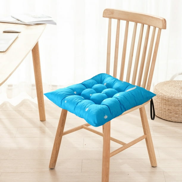 Cojín de silla con espuma viscoelástica - 16x16 pulgadas Algodón cepillado engrosado - Verde, amarillo, azul, azul claro, café, morado - 1 pieza