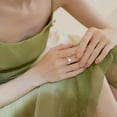 thumbnail image 7 of 925 sterling silver rings for women valentines day gifts for her Stone Opal Round Opal White Ring Jewelry Rings mom graduation birthday gifts Promise Eternity Ring #11 White,11, 7 of 7