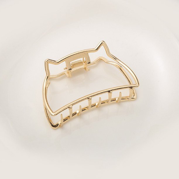 Pinzas para el pelo de Metal dorado para mujer, pinzas para el cabello Vintage, accesorios para el cabello para niña, bandas grandes fijas para el cabello, horquillas de moda, diadema