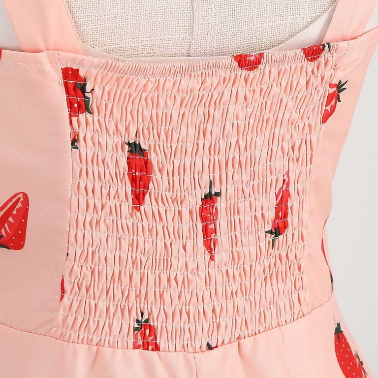 ladies strawberry dress Mint Striped It also makes a thoughtful and fashionable gift for any special woman in your life on birthdays Ivory Strawberry Print Sleeveless Midi