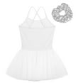 thumbnail image 3 of Venjoe Girls Kids Sequined Ballet Dance Leotard with Hair Band Outfits Ballerina Princess Tutu Dress White XS, 3 of 7
