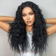thumbnail image 5 of Kokovifyves 70CM Deep Wave Lace Front Wigs Human Hair Pre Plucked Deep Curly Transparent Lace Frontal Wigs Human Hair Density Wigs for Women Human Hair Glueless, 5 of 9
