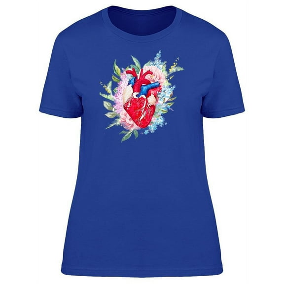 Anatomy Heart Flower Composition Tee Women's -Image by Shutterstock