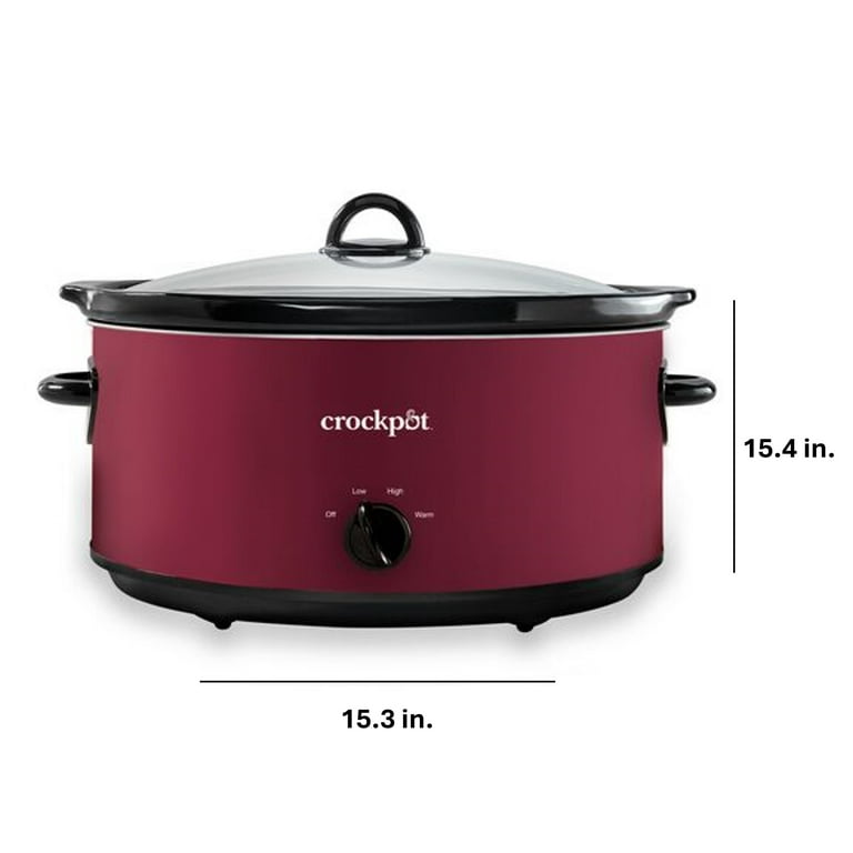 Free Shipping! Crock-Pot 8-Quart Manual Slow Cooker Rhubarb, Large