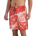 thumbnail image 2 of Kdxio Beef Steaks Pattern Mens Casual Shorts - Drawstring Summer Beach Sports Shorts for Men, 2 of 9