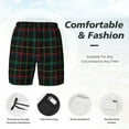 thumbnail image 5 of Haiem Buffalo Plaid Dark Green Men'S Quick-Dry Swim Trunks: Comfortable Beach Shorts With Mesh Lining And Pockets - Ideal For Swimming And Sunbathing 3x-Large, 5 of 9