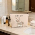 thumbnail image 5 of Kumdkd Easter Bunny Makeup Bag - 9.8x6.7in Foldable Travel Organizer with Anti-Skid Zipper, Portable Storage Pouch for Cosmetics, Accessories & Holiday Decor, 5 of 7