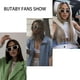 thumbnail image 4 of Gafas de sol BUTABY Trendy Rectangle para mujeres y hombres con montura negra, 4 of 6