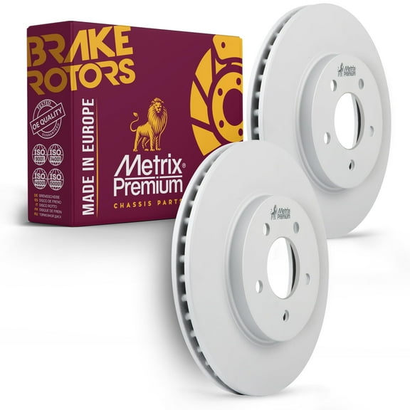 Metrix Premium Chassis Parts 2 PC Front Coated Vented Disc Brake Rotor Fits Ford Escape,Mercury Mariner,Mazda Tribute,Replacement 09.A401.11,Made in Europe