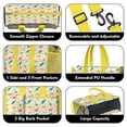 thumbnail image 3 of Teacher Tote Bag,Colorful Dinosaurs Palms Footprints Pattern Teacher Utility Tote Bag,Large Work Tote Bags for Women with Multiple Pockets,Top Zipper Closure,13.8x10.6x6.7 Inch, 3 of 5