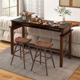 thumbnail image 4 of Costway Table de Bar avec Prises de Courant, Table de Comptoir avec Compartiments de Rangement, en Bois, Noir, 4 of 10
