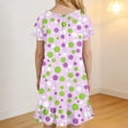 thumbnail image 6 of Cethrio Girls' Nightgowns Size 6, Summer Comfy Mid-length Puff Sleeve Kids Sleep Dresses Sleepwear Multicolor Size 6, 6 of 8