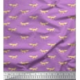 thumbnail image 1 of Soimoi polyester Crepe Fabric Fox Animal Printed Fabric 1 Yard 52 Inch Wide, 1 of 1