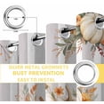thumbnail image 4 of Fsddascl Thanksgiving Pumpkins Blackout Curtains for Bedroom/Living Room, Thermal Insulated Kitchen Curtains, Autumn Flowers Leaf Gray Striped Grommet Darkening Window Treatment Drapes 27.5"x39"x2, 4 of 6