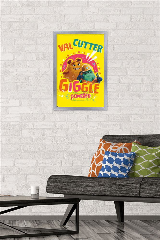 Disney Monsters at Work - Giggle Wall Poster, 14.725" x 22.375", Framed