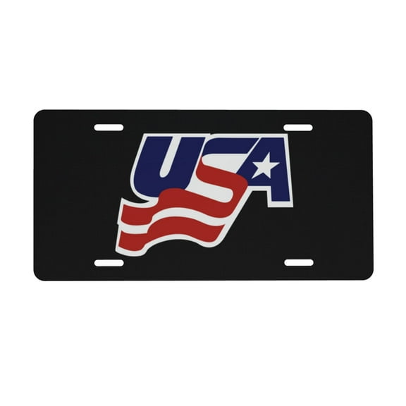 Usa Hockey License Plate 6x12 Inch Thickening Aluminum Metal Decorative License Plates, Universal Fit For Trucks, Suvs, Vehicles