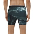 thumbnail image 4 of Rateoe Moonlit Night Sky Shark Print Men’s Underwear Boxer Briefs Soft Comfortable Underwear Boxer Briefs, Long Leg Briefs,Anti-chafing Boxer Briefs, 4 of 7