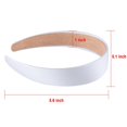 thumbnail image 2 of White Satin Headbands Pack of 12, 1 Inch DIY Hair Headbands for Women and Girls, 2 of 5