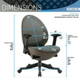 thumbnail image 3 of Egg Shape Executive Office Chair, Modern Ergonomics Office Chair with Adjustable Backrest & Armrest Height, 3 Colors, 3 of 8