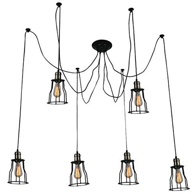 CWI LIGHTING 9608P6-1-126 Mini Pendentif Lumineux avec Finition Chocolat