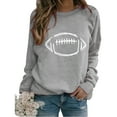 thumbnail image 1 of EQWLJWE T-Shirts de Jour de Match pour Femmes Manches Longues Raglan Chandail Tops Saison de Football T-Shirt Graphique Décontracté Col Rond Blouse Jour de Match Chemises Femmes Grande Taille Tops d'Halloween, 1 of 5