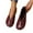 Wine, variant on Busydd Flats for Women Trendy Round Toe Zipper Slip on Shoes Women Casual Comfortable Solid Color Women Shoes 7.5