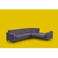 thumbnail image 4 of Ottomanson Jewel Convertible Sectional Sofa, Blue Microsuede, 4 of 6