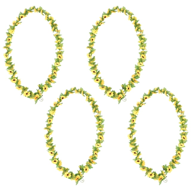 unbranded 4Ud Con Girasoles Artificiales Amarillos Para Ambientes De Interior Y Exterior