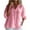 Pink shirts for women, variant on Cotton Linen Button Down Womens Shirts Long Sleeve V Neck Tunic Shirt Loose Fit Solid Color Business Casual Blouses Comfy Basic Tops White M