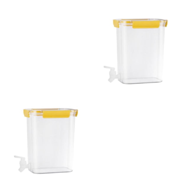 Dispensador De Bebidas Inteprter Jarra De Agua Fría 4.5L Amarillo 2piezas
