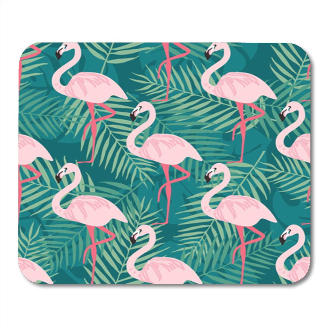 Flamingos Tropical Leaves Pattern Children. Wireless Mouse 2.4G Portable Optical Mouse with Nano USB Receiver for Kids