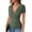 Army Green, variant on MOYIKO Womens Short Sleeve Summer Tops Trendy V Neck T Shirts Ribbed Knit Slim Fitted Dressy Casual Tees